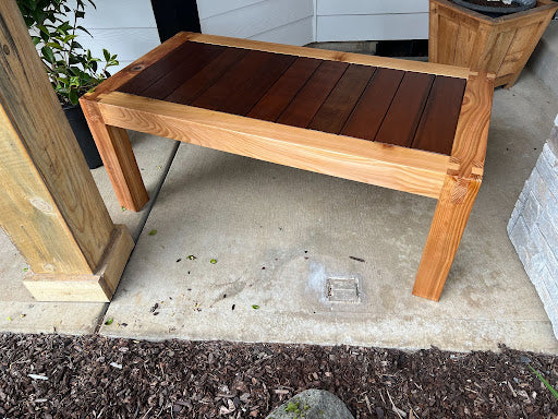 Cedar & Ipe wood Outdoor Coffee Table
