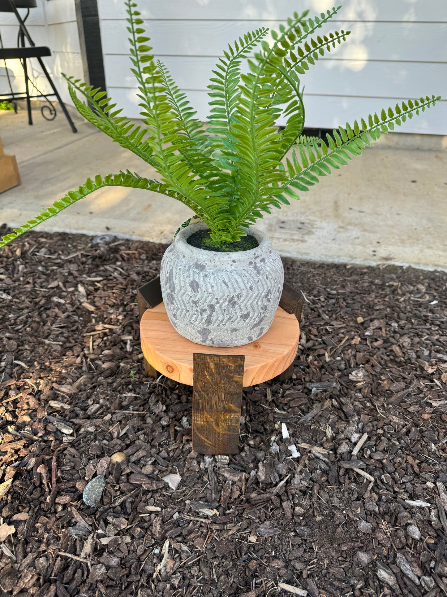 Oak & Pine Plant Stands; Set of 3