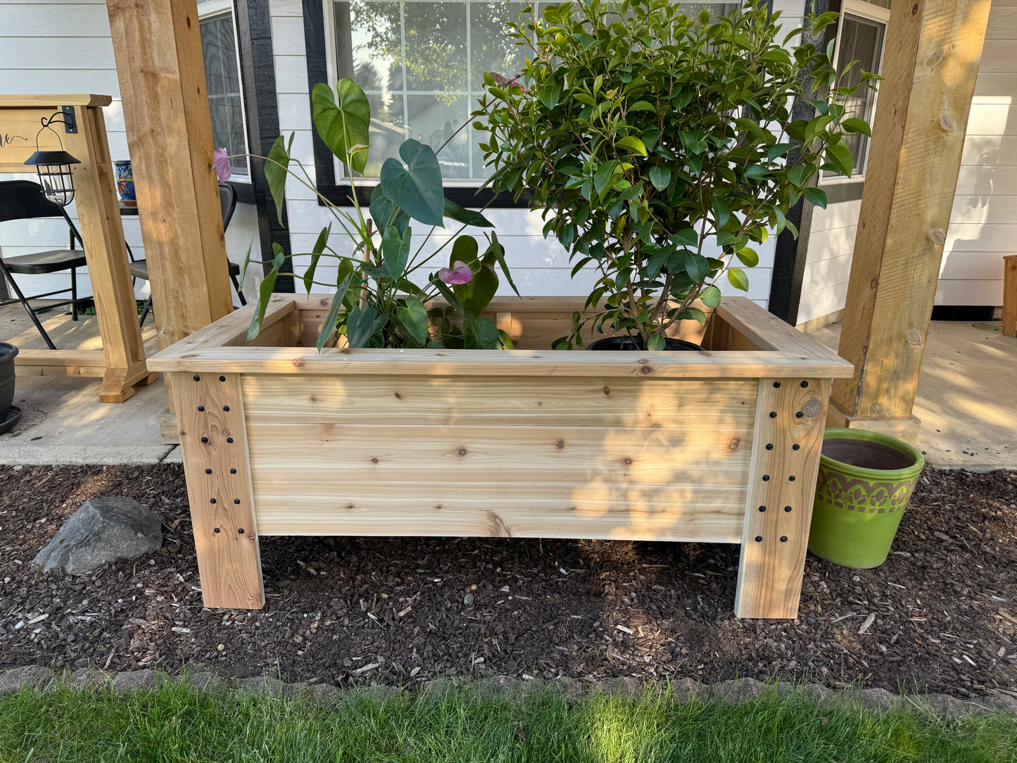 large Natural Cedar Planter