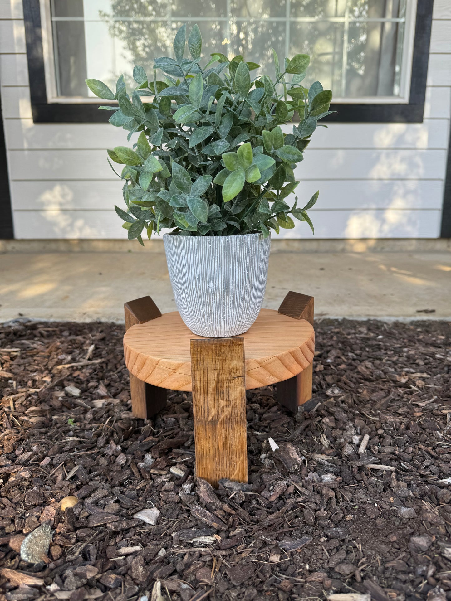 Oak & Pine Plant Stands; Set of 3